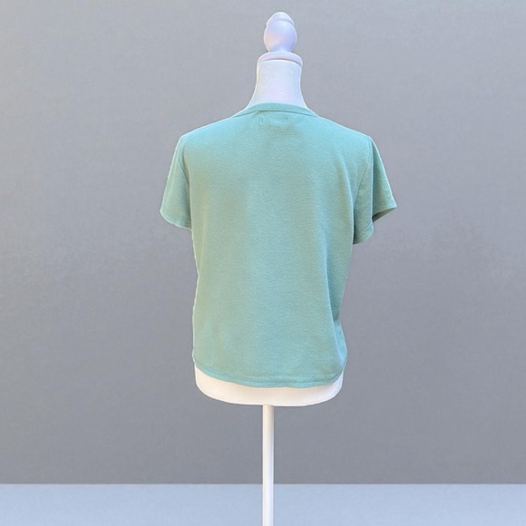 Madewell Split-Neck Henley Tee in Storied Sea Size Large - Picture 7 of 11